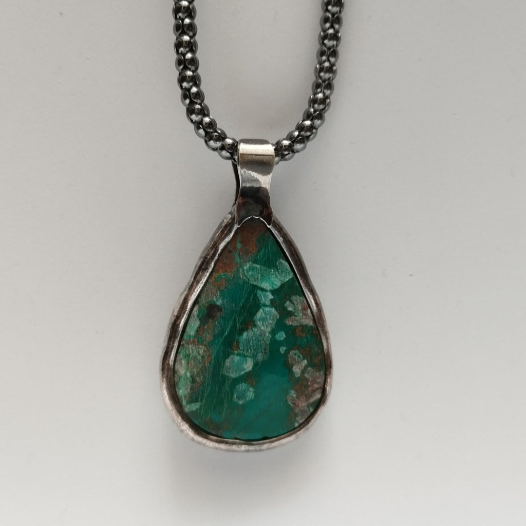 COLGANTE HEFESTO CRISOCOLA PERA