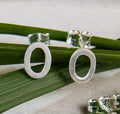 Pendientes Minimal oval mediano
