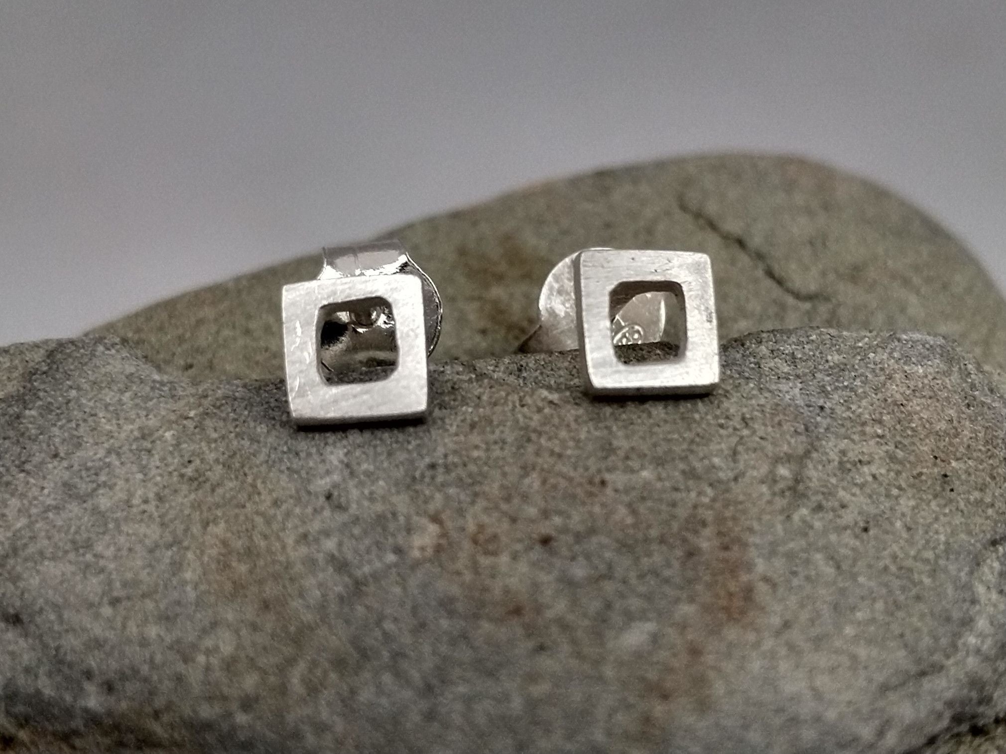 Pendientes Minimal cuadrado pequeño