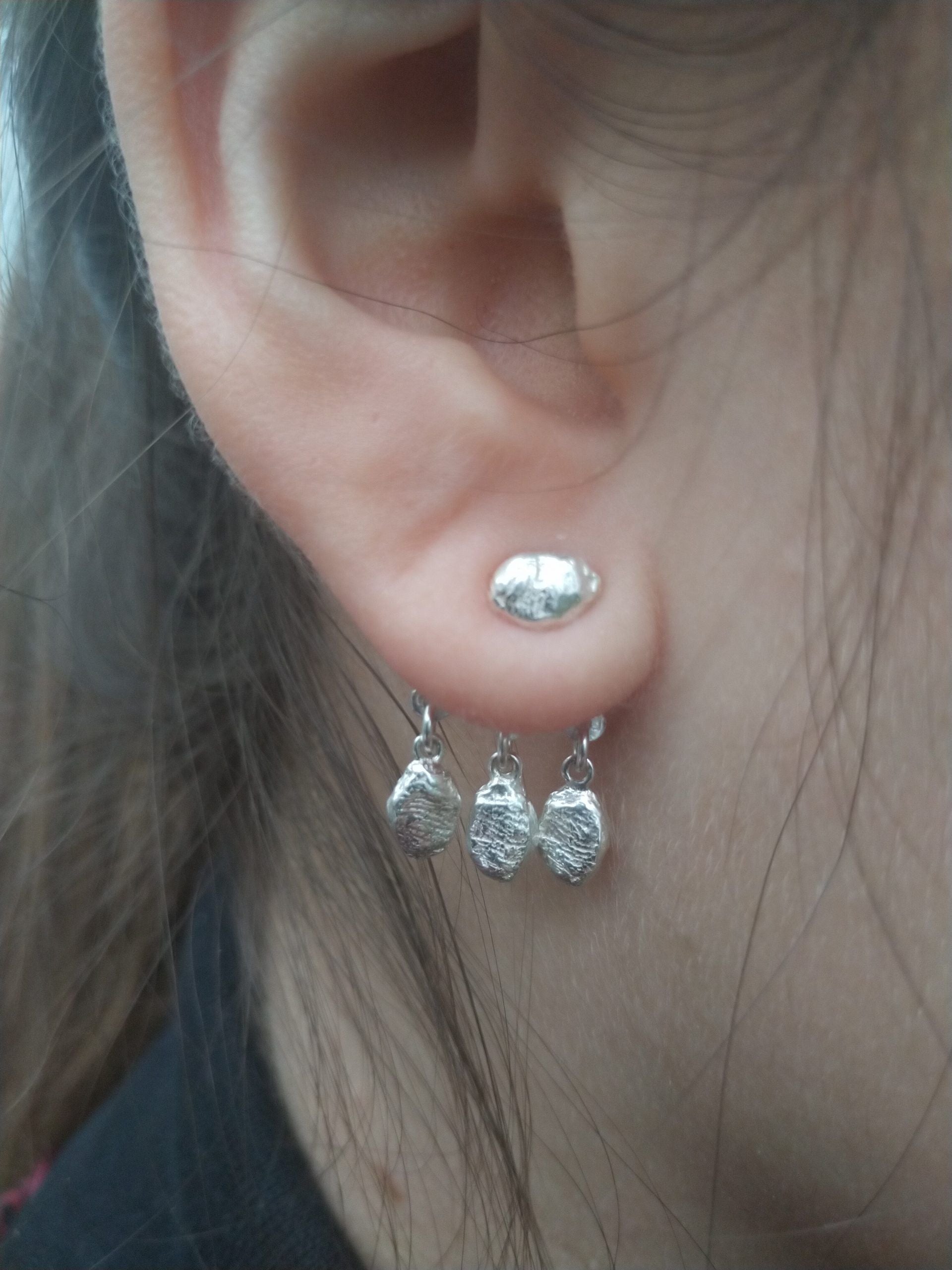 Pendientes Basic oval triple