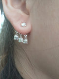 Pendientes Basic cuadrado triple