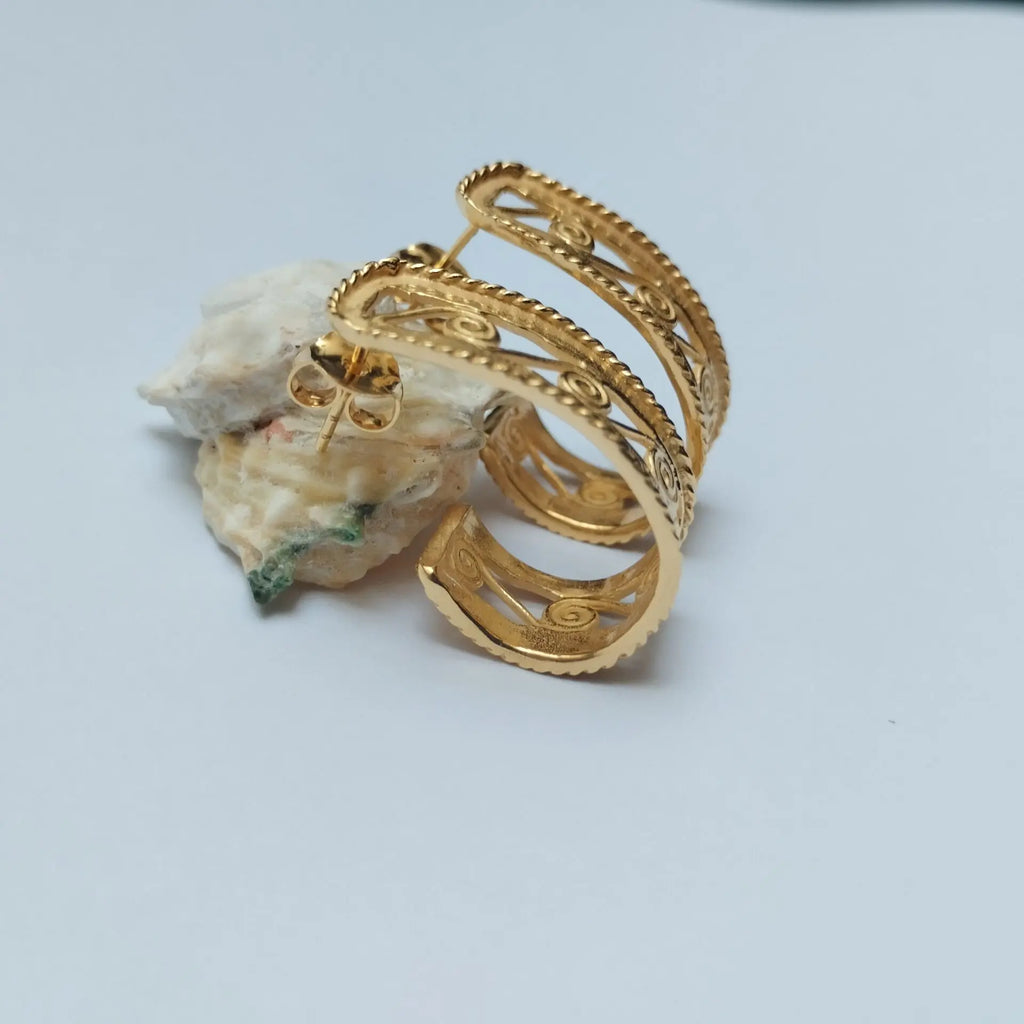 Pendientes Etrusca espiral